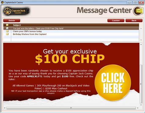 captain jack 100 free chip no expiration.